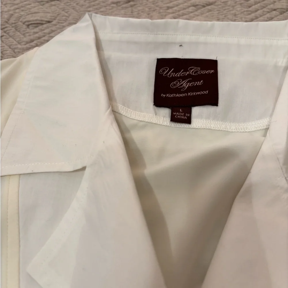 UnderCover Agent Kathleen Kirkwood Illusion Collar Layered Top L - Picture 2 of 5